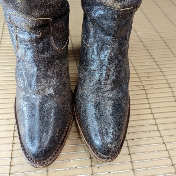 Frye women's sz 7M over the knee 22" tall riding, motorcycle Boho boots. Distres - Picture 4 of 12